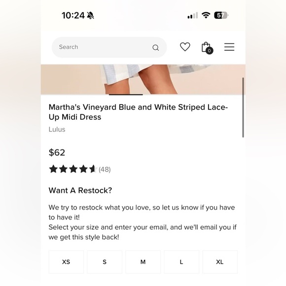 NWT Lulus Martha’s Vineyard Blue and White Lace Up Midi Dress - Picture 6 of 7